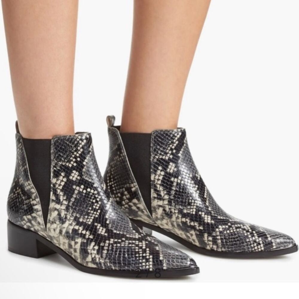 Marc Fisher LTD Yale 4 Chelsea Leather Pointy Toe Ankle Boots